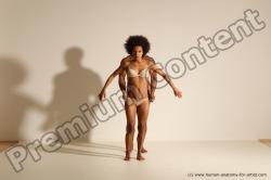 Underwear Gymnastic poses Woman - Man Black Muscular Dancing Dynamic poses Academic